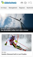 How suedostschweiz.ch looks like on a mobile device such as an iPhone.