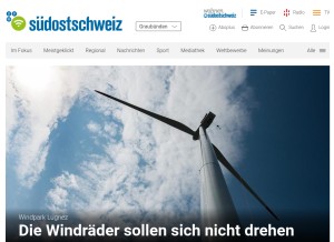 How suedostschweiz.ch looks like on a tablet such as an iPad.