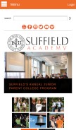 How suffieldacademy.org looks like on a mobile device such as an iPhone.