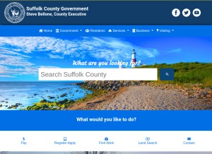 How suffolkcountyny.gov looks like on a tablet such as an iPad.