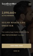 How sugardaddymeet.com looks like on a mobile device such as an iPhone.