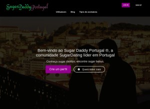 How sugardaddyportugal.pt looks like on a tablet such as an iPad.