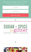 How sugarspiceandglitter.com looks like on a mobile device such as an iPhone.