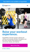 How sugarwod.com looks like on a mobile device such as an iPhone.