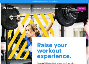 How sugarwod.com looks like on a tablet such as an iPad.