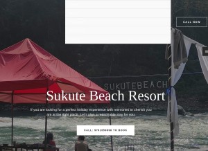 How sukutebeachresort.com looks like on a tablet such as an iPad.