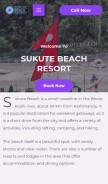 How sukutebeachresorts.com looks like on a mobile device such as an iPhone.