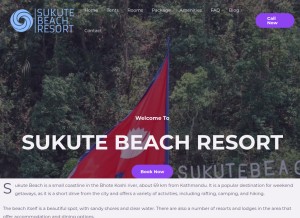How sukutebeachresorts.com looks like on a tablet such as an iPad.