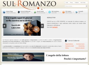 How sulromanzo.it looks like on a tablet such as an iPad.