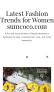 How sumcoco.com looks like on a mobile device such as an iPhone.