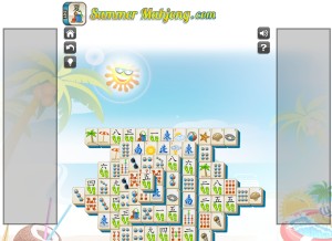 How summermahjong.com looks like on a tablet such as an iPad.