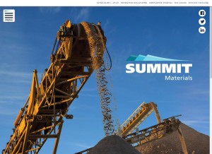 How summit-materials.com looks like on a tablet such as an iPad.