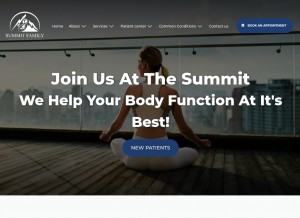 How summitwellnessclinic.com looks like on a tablet such as an iPad.