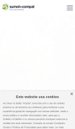 How sumolcompal.pt looks like on a mobile device such as an iPhone.