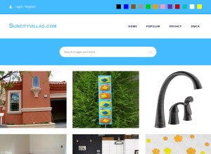 How suncityvillas.com looks like on a tablet such as an iPad.