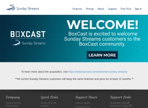 How sundaystreams.com looks like on a tablet such as an iPad.