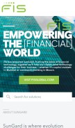 How sungard.com looks like on a mobile device such as an iPhone.