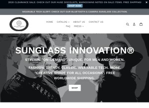 How sunglassinnovation.com looks like on a tablet such as an iPad.