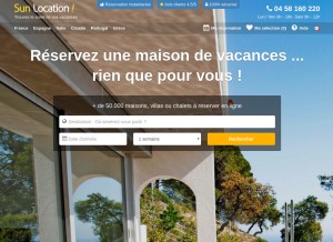 How sunlocation.com looks like on a tablet such as an iPad.