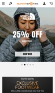 How sunnysports.com looks like on a mobile device such as an iPhone.