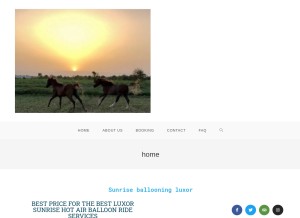 How sunriseballooningluxor.com looks like on a tablet such as an iPad.