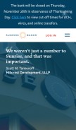 How sunrisebanks.com looks like on a mobile device such as an iPhone.