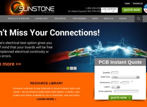How sunstone.com looks like on a tablet such as an iPad.