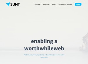 How suntcontent.se looks like on a tablet such as an iPad.