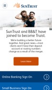 How suntrust.com looks like on a mobile device such as an iPhone.