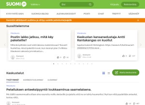 How suomi24.fi looks like on a tablet such as an iPad.