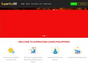 How superace88ph.org looks like on a tablet such as an iPad.