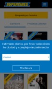 How supercines.com looks like on a mobile device such as an iPhone.