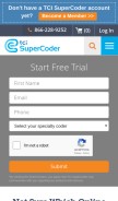 How supercoder.com looks like on a mobile device such as an iPhone.