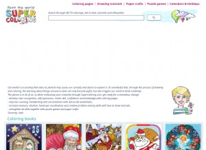 How supercoloring.com looks like on a tablet such as an iPad.
