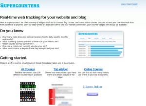 How supercounters.com looks like on a tablet such as an iPad.