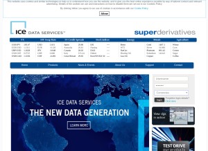 How superderivatives.com looks like on a tablet such as an iPad.