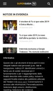 How superguidatv.it looks like on a mobile device such as an iPhone.