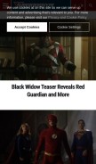 How superherohype.com looks like on a mobile device such as an iPhone.