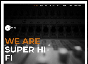 How superhifi.com looks like on a tablet such as an iPad.