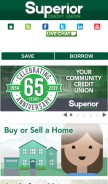How superiorfcu.com looks like on a mobile device such as an iPhone.