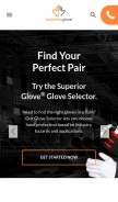 How superiorglove.com looks like on a mobile device such as an iPhone.