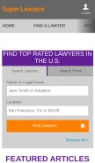 How superlawyers.com looks like on a mobile device such as an iPhone.