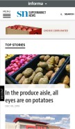 How supermarketnews.com looks like on a mobile device such as an iPhone.