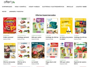 How supermercados.info looks like on a tablet such as an iPad.