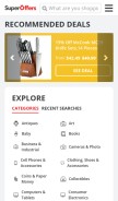 How superoffers.com looks like on a mobile device such as an iPhone.