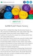 How superplasts.com looks like on a mobile device such as an iPhone.