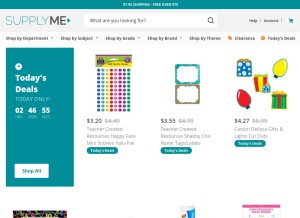 How supplyme.com looks like on a tablet such as an iPad.