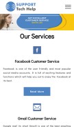How supporttechhelp.com looks like on a mobile device such as an iPhone.