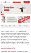 How supremelending.com looks like on a mobile device such as an iPhone.