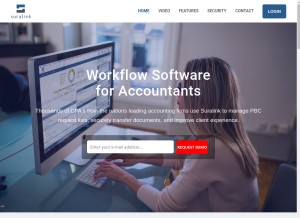 How suralink.com looks like on a tablet such as an iPad.